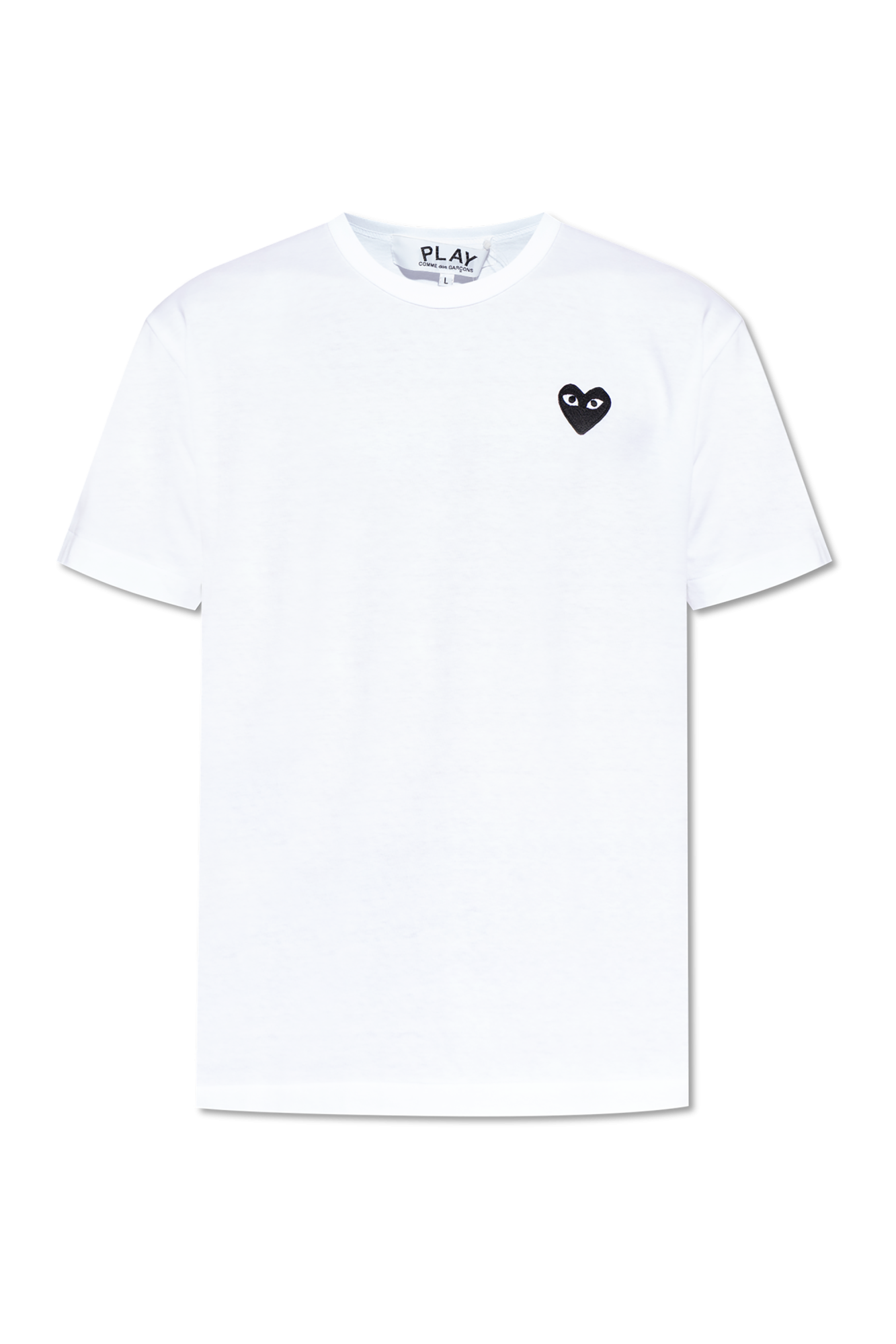 White T-shirt with logo patch Comme des Garçons Play